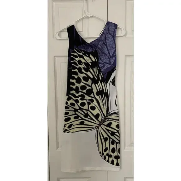 Roberto Cavalli Multicolor Butterfly Print Dress Size: 40 - Picture 2 of 9